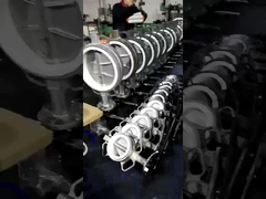 ワームギア駆動ステンレスステールボディとPTFE座席式ウェッファータイプバタフライバル